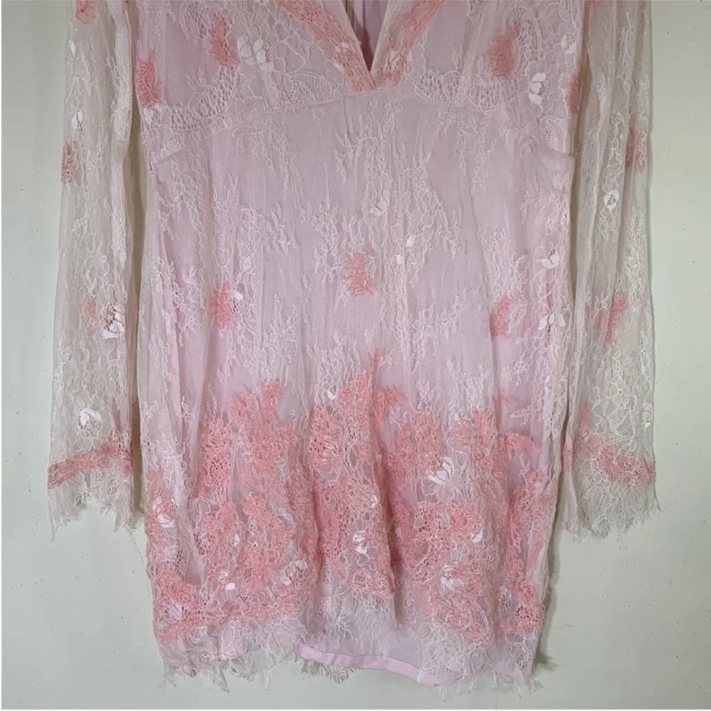 X by NBD Ina Lace Mini Dress in Primrose Pink. Large. NWT. - Picture 4 of 11